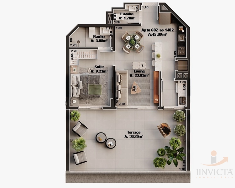 Apartamento de 1,2,3 dormitórios na Planta.: 15ª foto da galeria de imagens do imóvel