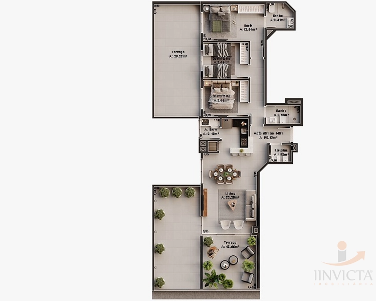 Apartamento de 1,2,3 dormitórios na Planta.: 16ª foto da galeria de imagens do imóvel