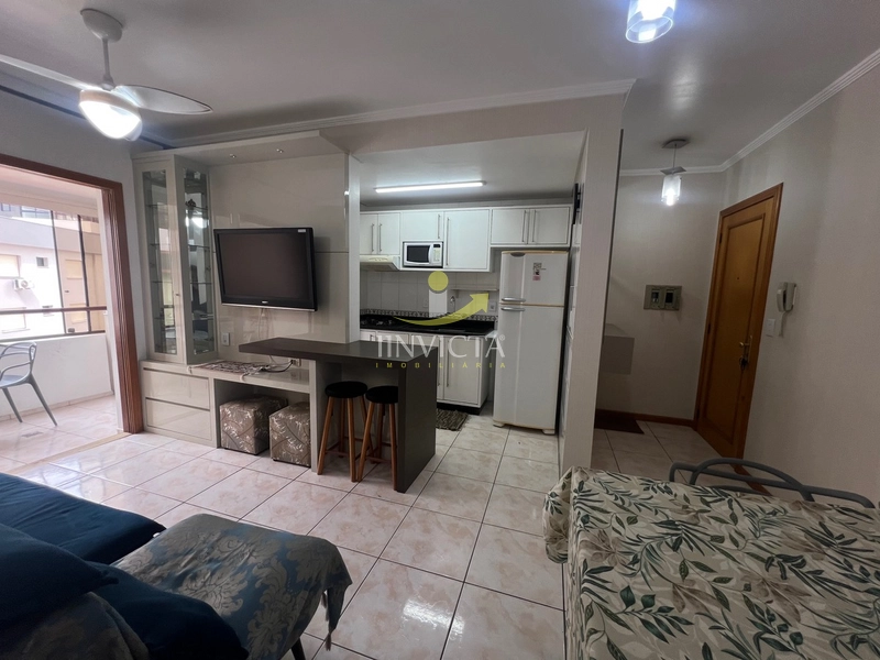 Apto 1D mobiliado com sacada e box, perto da Flávio Boianovski: 2ª foto da galeria de imagens do imóvel