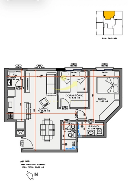 EXCELENTE 2 DORMITÓRIOS NA PLANTA COM INFRAESTRUTURA COMPLETA!!!