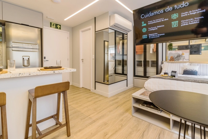 Studio 29m² c/ infra de lazer no Central Park