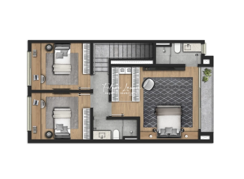 Casa nova com 3 dormitórios e 180m² privativos no Recanto de Portugal: 33ª foto da galeria de imagens do imóvel