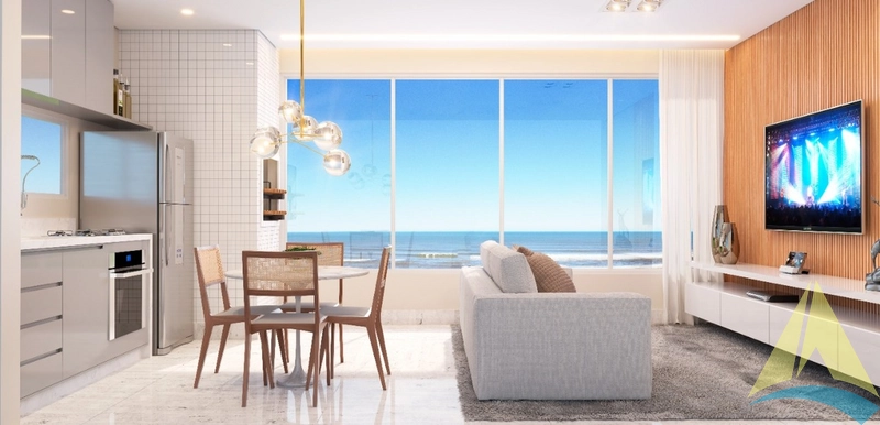 Dois dormitórios com vista para o mar