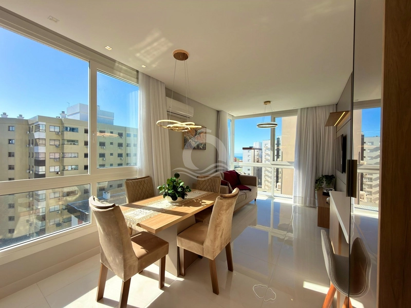 Apartameno alto padrão com vista mar, decorado, Capão da Canoa