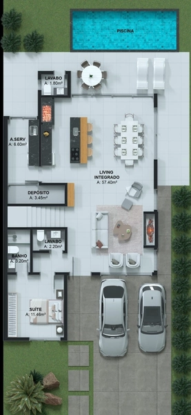 Casa de esquina no condomínio Blue em Xangri-lá RS: 2ª foto da galeria de imagens do imóvel