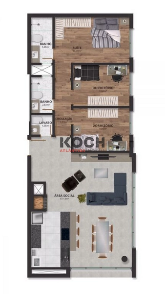 Loft 1 dormitório no centro no Residencial Montevideo, Osório: 12ª foto da galeria de imagens do imóvel