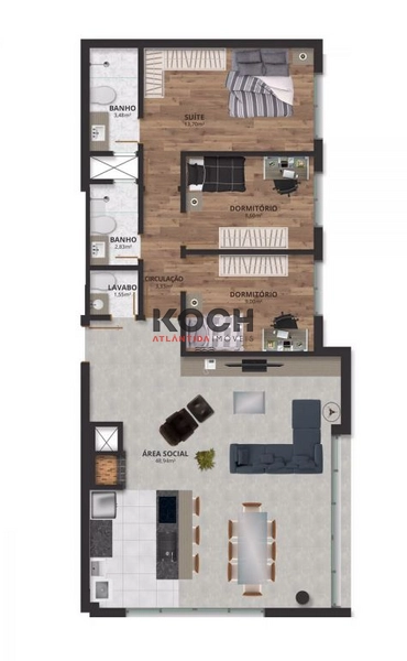 Loft 1 dormitório no centro no Residencial Montevideo, Osório: 13ª foto da galeria de imagens do imóvel