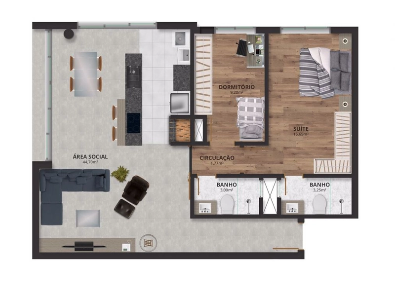Loft 1 dormitório no centro no Residencial Montevideo, Osório: 17ª foto da galeria de imagens do imóvel