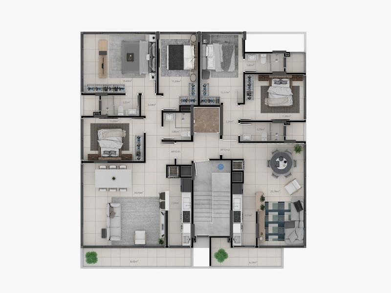Apartamento em Torres , 3 dormitórios: 4ª foto da galeria de imagens do imóvel