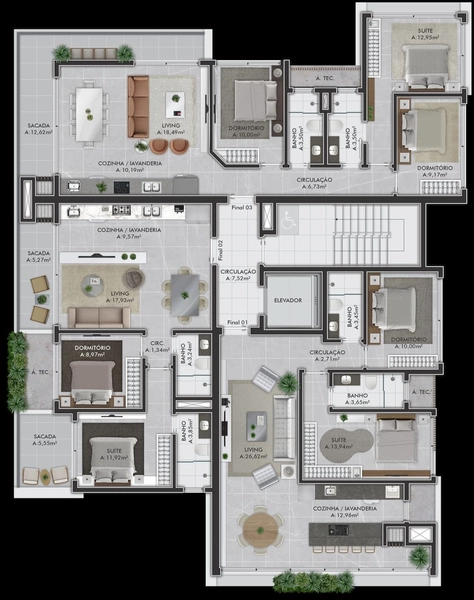 Apartamento em Torres , 3 dormitórios: 7ª foto da galeria de imagens do imóvel