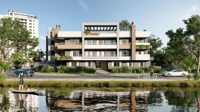 Apartamento de com 2 dormitórios sendo suíte