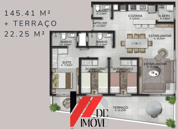 APARTAMENTO EM CONSTRUÇÃO: 2ª foto da galeria de imagens do imóvel