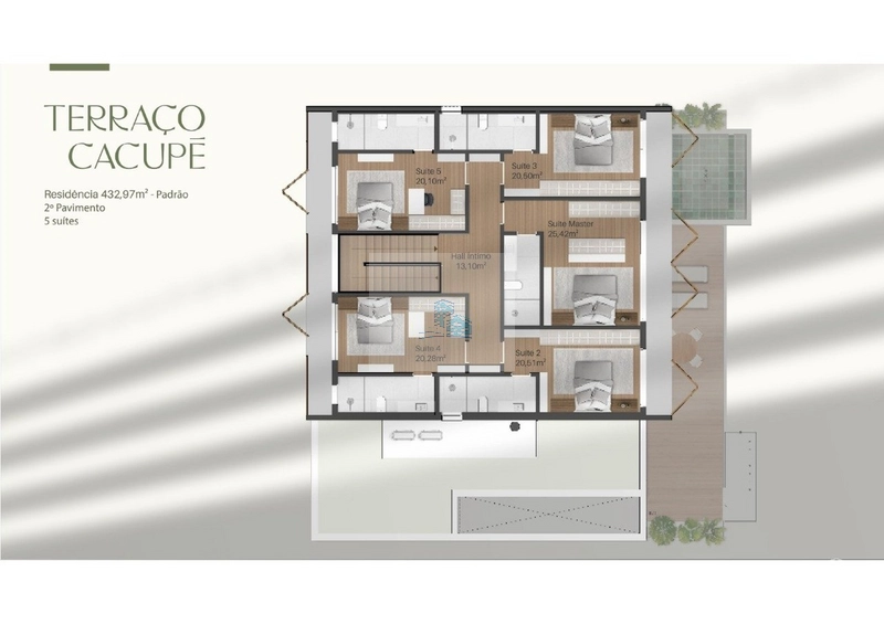 Casa Alto Padrão com 432,97m³ e 4 suítes no Cacupé: 19ª foto da galeria de imagens do imóvel
