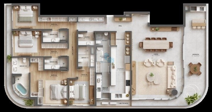 Apartamento com 4 suítes e frente mar em Jurerê: 10ª foto da galeria de imagens do imóvel