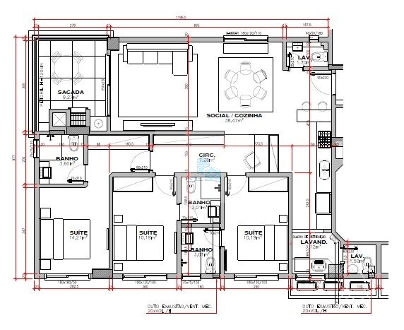 Apartamento de 123m² com 3 suítes no Centro: 17ª foto da galeria de imagens do imóvel