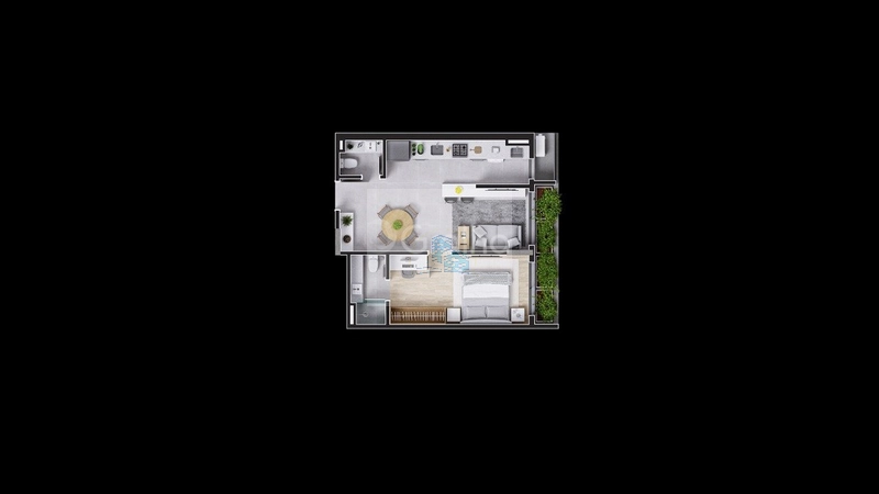 Apartamento de 53m² com 1 suíte no Centro: 2ª foto da galeria de imagens do imóvel