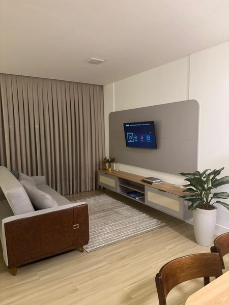 Apartamento tipo studio com 47,50 m², totalmente mobiliado e com vaga: 1ª foto da galeria de imagens do imóvel