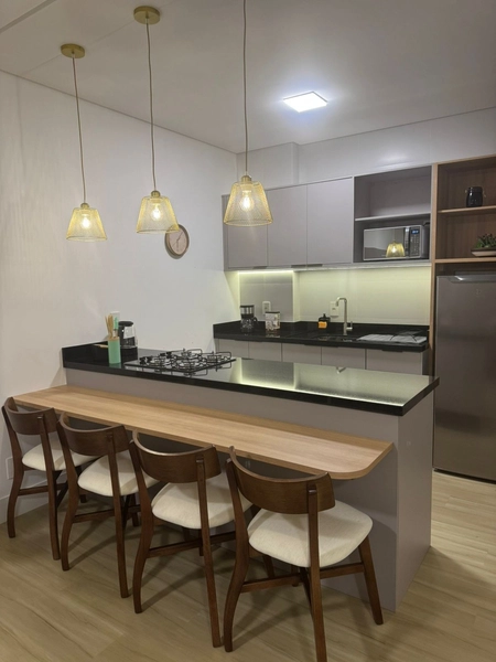 Apartamento tipo studio com 47,50 m², totalmente mobiliado e com vaga: 5ª foto da galeria de imagens do imóvel