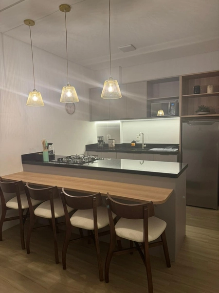 Apartamento tipo studio com 47,50 m², totalmente mobiliado e com vaga: 6ª foto da galeria de imagens do imóvel
