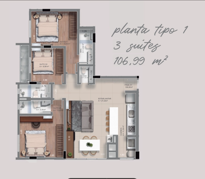 Delos Residence  no coração de Camboriú: seja para morar ou investir!: 5ª foto da galeria de imagens do imóvel