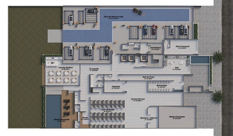 VILLA DEL FIUME :VAGA GARAGEM NÁUTICA-FRENTE PARA RIO PEREQUÊ.: 7ª foto da galeria de imagens do imóvel