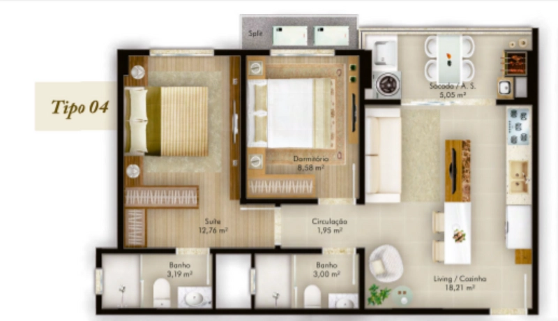 Apartamento à venda no Green Park Residence – Itapema/SC: 3ª foto da galeria de imagens do imóvel