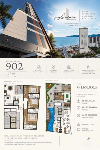 Apartamento moderno com 3 suítes e lazer completo ,BALNEÁRIO PEREQUÊ: 26ª foto da galeria de imagens do imóvel