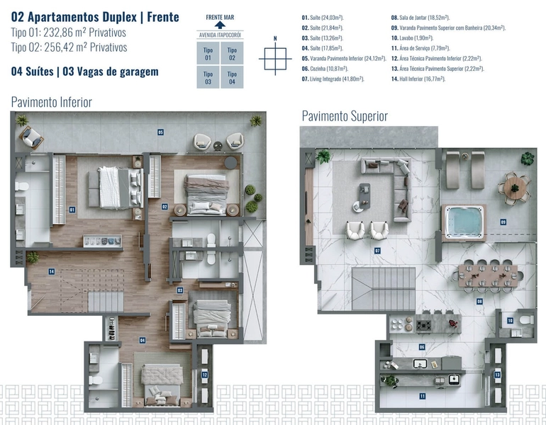 PANORAMA RESIDENCE-Penha/SC- mais de 2.580 m² de área  lazer completa.: 10ª foto da galeria de imagens do imóvel