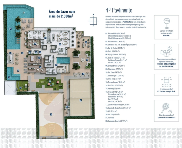 PANORAMA RESIDENCE-Penha/SC- mais de 2.580 m² de área  lazer completa.: 12ª foto da galeria de imagens do imóvel