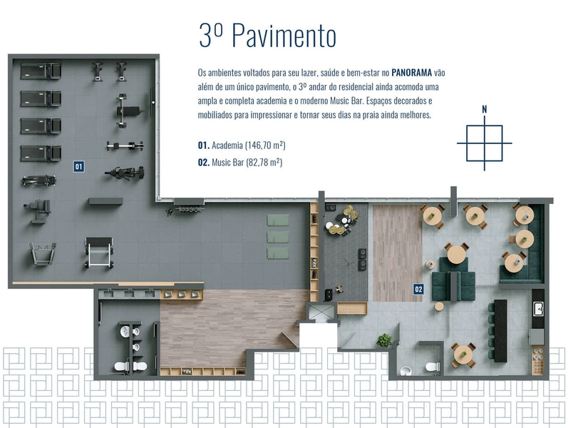 PANORAMA RESIDENCE-Penha/SC- mais de 2.580 m² de área  lazer completa.: 11ª foto da galeria de imagens do imóvel