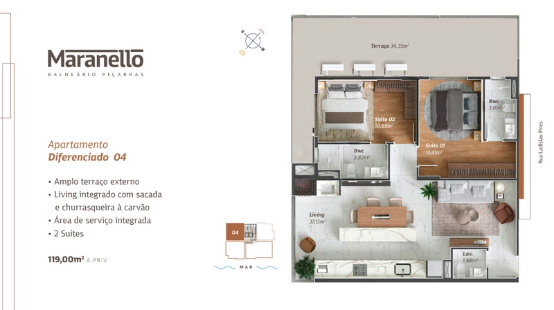Apartamentos de Alto Padrão a 200 Metros do Mar em Balneário Piçarras/: 14ª foto da galeria de imagens do imóvel
