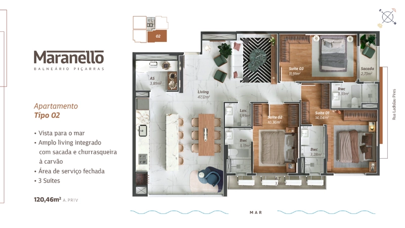 Apartamentos de Alto Padrão a 200 Metros do Mar em Balneário Piçarras/: 8ª foto da galeria de imagens do imóvel