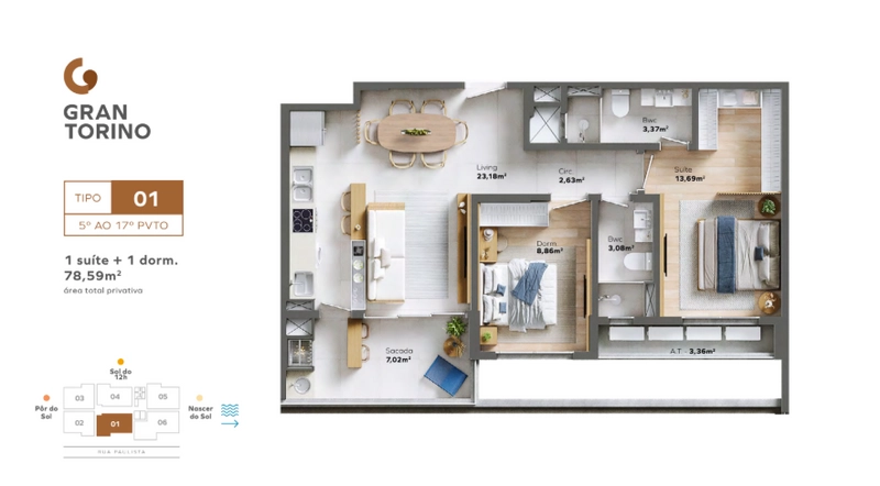 Residencial Gran Torino – Balneário Piçarras/SC: 14ª foto da galeria de imagens do imóvel