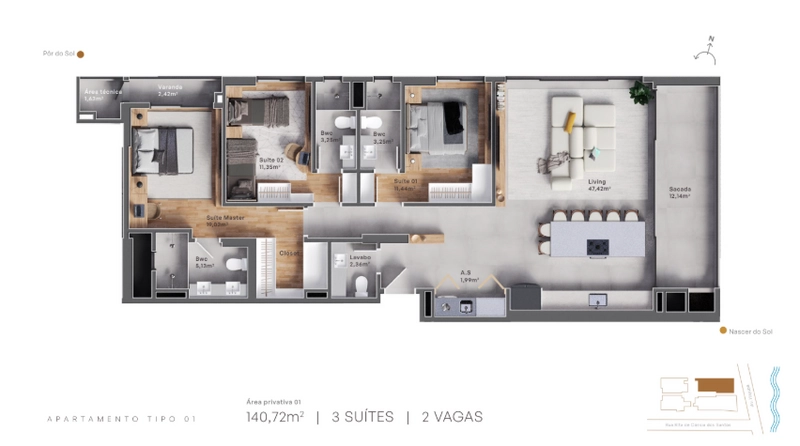 Apartamento alto Padrão 3 suítes,2 vagas na garagem em Barra Velha/SC.: 46ª foto da galeria de imagens do imóvel