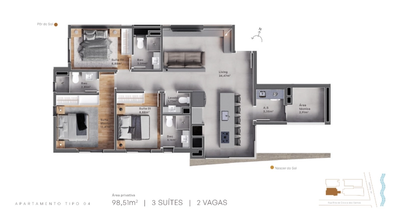 Apartamento alto Padrão 3 suítes,2 vagas na garagem em Barra Velha/SC.: 48ª foto da galeria de imagens do imóvel