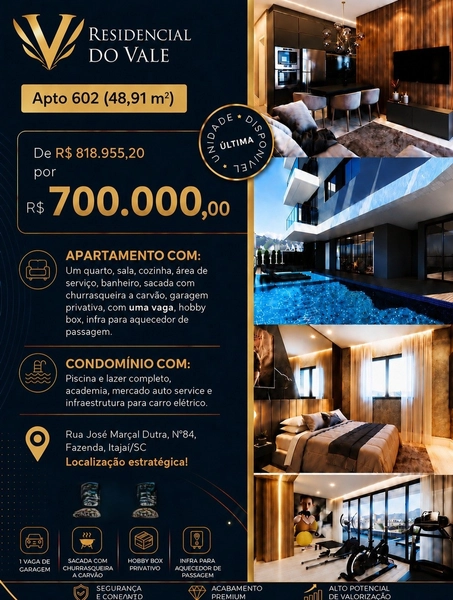 Apartamento á venda,Bairro Fazenda-Itajaí-próx. á UNIVALI: 2ª foto da galeria de imagens do imóvel