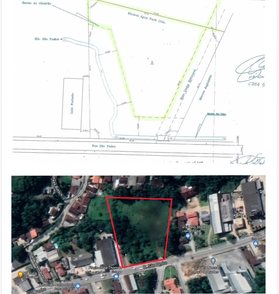 Terreno plano com 8.952,29 m²,á venda frente rua:  São Pedro.: 5ª foto da galeria de imagens do imóvel