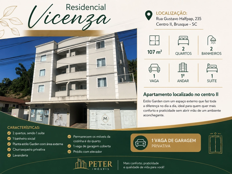 RESIDENCIAL VICENZA -Apartamento estilo Garden  á venda em Brusque: 1ª foto da galeria de imagens do imóvel