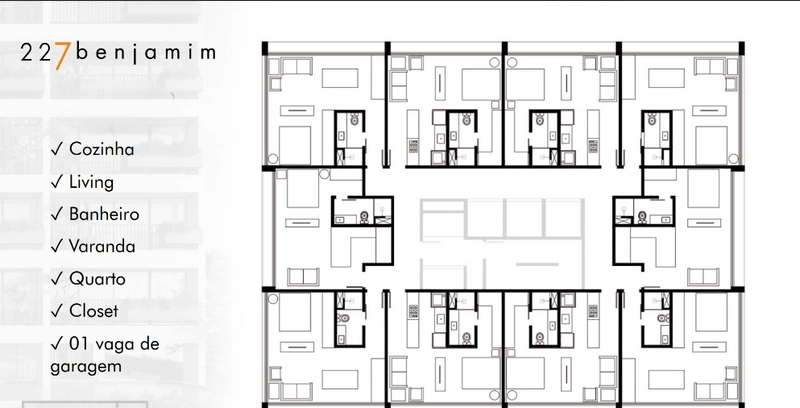 Apartamento Studio – 227 Benjamim | São Luiz – Brusque/SC: 12ª foto da galeria de imagens do imóvel