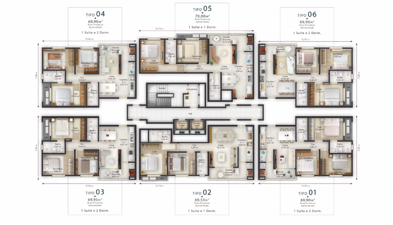 Valencia Home Club, apartamentos de 2 e 3 quartos em Itapema SC: 3ª foto da galeria de imagens do imóvel