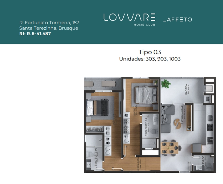 Lovvare Home Club, apartamento 2 e 3 dormitórios na Santa Terezinha: 34ª foto da galeria de imagens do imóvel