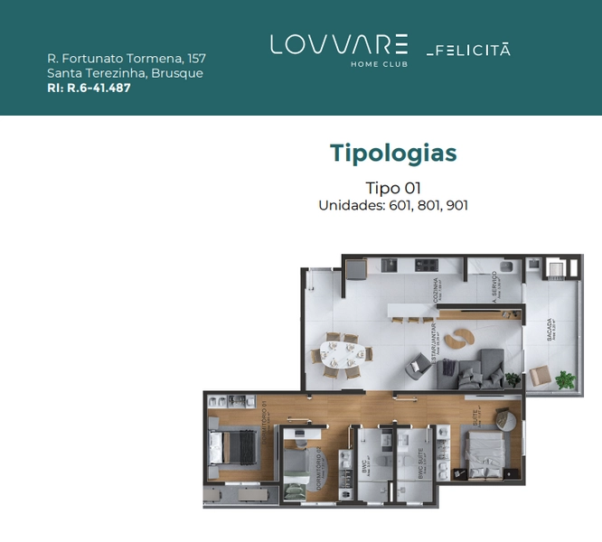 Lovvare Home Club, apartamento 2 e 3 dormitórios na Santa Terezinha: 29ª foto da galeria de imagens do imóvel