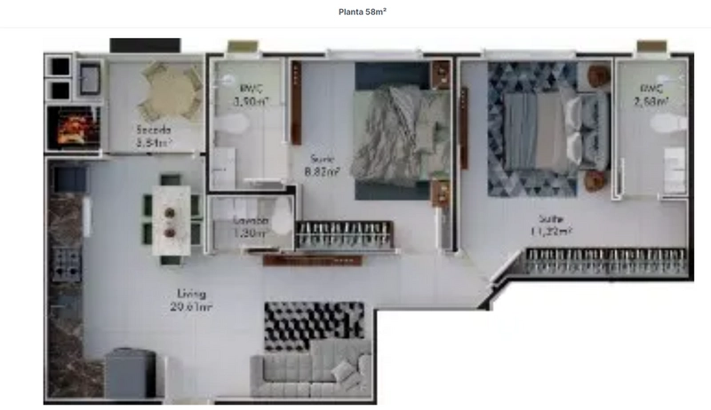 Apartamentos no Home Center Rosenthal: 2ª foto da galeria de imagens do imóvel