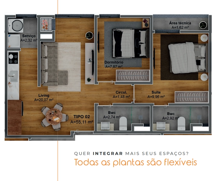 Projetado num bairro excelente, garantindo conforto a toda família: 5ª foto da galeria de imagens do imóvel