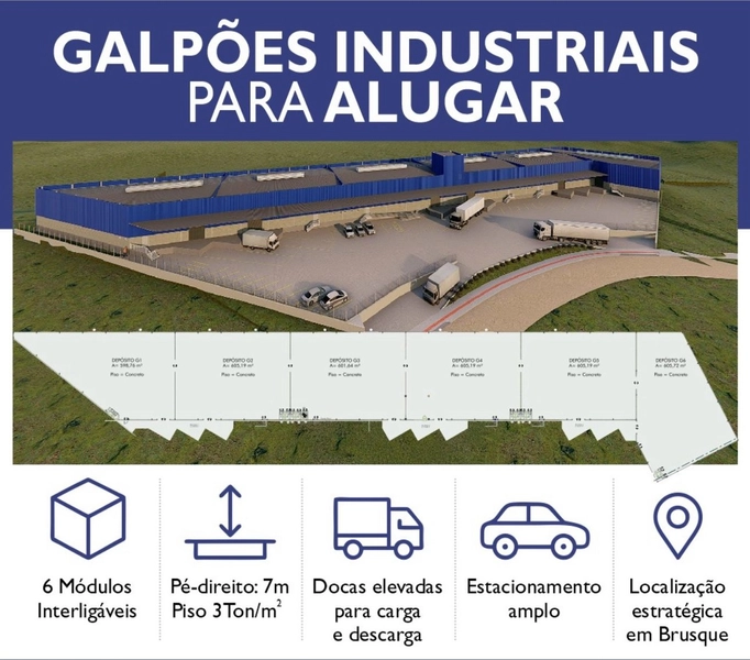 Galpão em localização estratégica,logística facilitada em Brusque: 13ª foto da galeria de imagens do imóvel