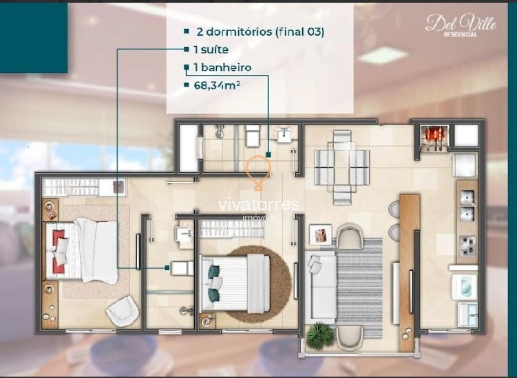 Apartamentos de 1,2 e 3 dormitórios- Torres Rs-: 5ª foto da galeria de imagens do imóvel