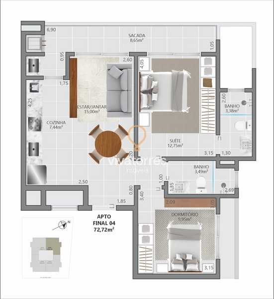 Apartamento 2 andares sendo 1 suíte- Torres Rs-: 19ª foto da galeria de imagens do imóvel