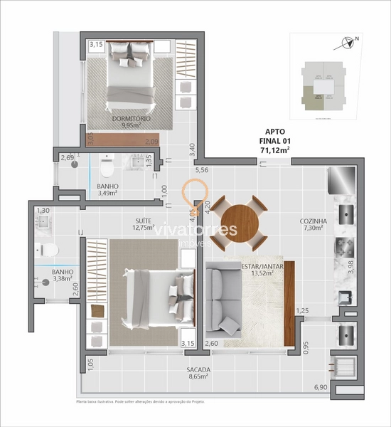 Apartamento 2 andares sendo 1 suíte- Torres Rs-: 16ª foto da galeria de imagens do imóvel