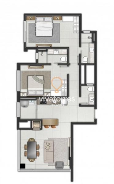 apartamento 02 suítes -Torres Rs-: 17ª foto da galeria de imagens do imóvel