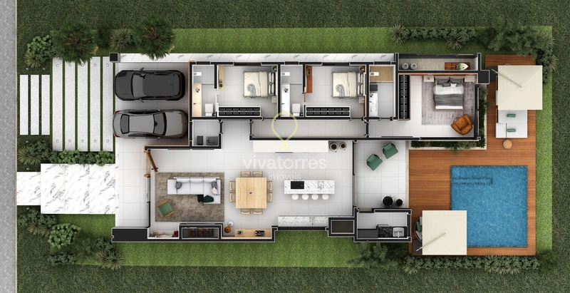 Casa em condomínio com 3 suítes: 11ª foto da galeria de imagens do imóvel